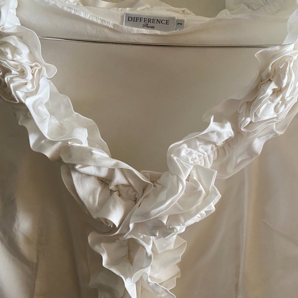 Difference Paris White Blouse size 3 - Picture 3 of 5